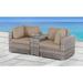 Outdoor 3 Piece Wicker Loveseat with Cushions