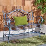 SAFAVIEH Outdoor Living Abner Wrought Iron 46-inch Garden Bench. - 45.8" W x 20" L x 40" H