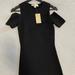 Michael Kors Dresses | New Michael Kors Cold-Shoulder Midi Sheath Dress Black | Color: Black | Size: Xs