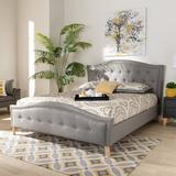 Red Barrel Studio® Tufted Upholstered Platform Bed Metal in Gray | 46.1 H x 82 W x 86 D in | Wayfair F535E1476AFA475EB239F0CC7399B1B2