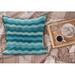 East Urban Home Ambesonne Abstract Fluffy Throw Pillow Cushion Cover, Ocean Themed Wave Design Marine Art Aquatic Color Palette Horizontal Lines | Wayfair