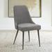 Textured Fabric Upholstered Metal Frame Dining Chair, Set of 2 - 35 H x 19.25 W x 22.5 L