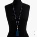 J. Crew Jewelry | J Crew Beaded Tassel Necklace | Color: Blue | Size: Os