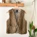 Anthropologie Jackets & Coats | Anthropologie Sanctuary Faux Fur Leather Tie Vest. Perfect Like New Condition. | Color: Tan | Size: S