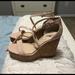 Jessica Simpson Shoes | Jessica Simpson Nude Wedge Sandals | Color: Cream | Size: 7