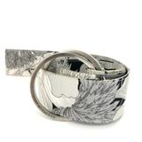 Burberry Accessories | Burberry Double Ring Floral Fabric Belt Black 32 | Color: Black/Gray | Size: Os
