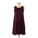 American Eagle Outfitters Casual Dress - A-Line Scoop Neck Sleeveless: Purple Solid Dresses - Women's Size X-Small