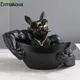 ERMAKOVA-Figurine de chien cool statue de chien boîte de rangement ornement animal artisanat en