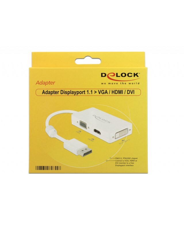Delock Display-Adapter DisplayPort M HD-15 HDMI 19-polig W Image