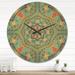 Designart 'Oriental Mandala Pinapple Ornament' Vintage Wood Wall Clock