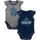 Newborn Navy Seattle Kraken Shining All-Star Two-Piece Bodysuit Set
