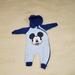 Disney One Pieces | Disney Mickey Mouse Hooded Onesie Size 0-3 Months | Color: Blue/Gray | Size: 0-3mb