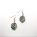 Urban Outfitters Jewelry | Green Leaf Dangle Earrings | Color: Gold/Green | Size: Os