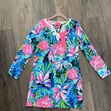 Lilly Pulitzer Dresses | Lilly Pulitzer Mini Long Sleeved Harper Shift Dress. Girls Size Large. | Color: Blue/Pink | Size: Lg