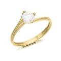 F.Hinds Womens 9ct Gold Cubic Zirconia Twist Ring