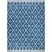 Blue/Navy 108 x 0.2 in Area Rug - Union Rustic Amarien Geometric Navy Indoor/Outdoor Area Rug | 108 W x 0.2 D in | Wayfair