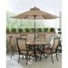 Red Barrel Studio® Mikera Round 6 - Person 60" Long Outdoor Dining Set w/ Cushions Metal in Brown | 60 W x 60 D in | Wayfair