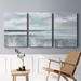 Rosecliff Heights Cyan Sunrise- Premium Gallery Wrapped Canvas - Ready To Hang Canvas, Solid Wood in White | 36 H x 72 W x 1 D in | Wayfair