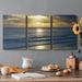 Rosecliff Heights Beach Sunset Surfers- Premium Gallery Wrapped Canvas - Ready To Hang Canvas, Solid Wood in White | 18 H x 36 W x 1 D in | Wayfair