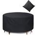 Arlmont & Co. Water Resistant Patio Table Cover in Black | 27 H x 84 W x 84 D in | Wayfair 7BEAE94E719943D7AFDCE96813EEA136