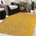 White/Yellow 96 x 0.08 in Area Rug - Foundry Select RIVER YELLOW Outdoor Rug By Becky Bailey Polyester | 96 W x 0.08 D in | Wayfair