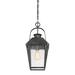 Longshore Tides Cappiello Mottled Black 1 -Bulb 21.25" H Outdoor Hanging Lantern Aluminium/Metal in Black/Gray | 21.25 H x 10 W x 10 D in | Wayfair