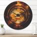 Designart 'Ancient Mayan Calendar Collage' Modern Wood Wall Clock