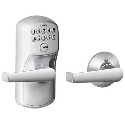 Schlage Keypad Entry and Auto-Lock Electronic Leverset with Elan Lever