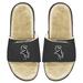 Men's ISlide Black/Tan Chicago White Sox Faux Fur Slide Sandals