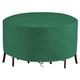 Garden Furniture Cover,Dia 140cm x H 75cm(55x27in)Round Outdoor Table Cover,Waterproof,Windproof,Anti-UV,Heavy Duty Rip Proof 420D Oxford Fabric Patio Rattan Furniture Covers,for Seater Set,Green
