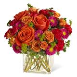 Send Flowers - Modern Orange Roses Bouquet