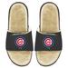 Men's ISlide Black/Tan Chicago Cubs Faux Fur Slide Sandals