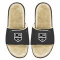 Men's ISlide Black/Tan Los Angeles Kings Faux Fur Slide Sandals