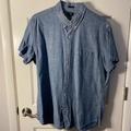 J. Crew Shirts | Men’s J. Crew Denim Short Sleeve Button Down Shirt | Color: Blue | Size: Xl