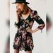 Urban Outfitters Dresses | Hp Urban Outfitters Ecote Lizzie Black Floral Mini Dress | Color: Black | Size: S