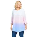 Plus Size Women's French Terry Tie-Sleeve Sweatshirt by Woman Within in Pink Ombre (Size 34/36)