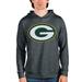 Men's Antigua Heathered Charcoal Green Bay Packers Team Absolute Pullover Hoodie