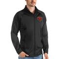 Men's Antigua Black Chicago Bears Bear Head Links Full-Zip Golf Jacket