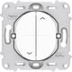 Schneider Electric S261208 Ovalis – Schalter mit 2 Knöpfen für Rollladen – Fix mit Schrauben