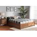 Baxton Studio Yara Modern and Contemporary Walnut Brown Finished Wood Full Size 4-Drawer Platform Storage Bed Frame - Wholesale Interiors MG0068-Walnut-4DW-Full-Frame