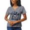 Women's League Collegiate Wear Heathered Gray UConn Huskies Wordmark Intramural Boyfriend V-Neck T-Shirt