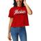 Women's League Collegiate Wear Red Northeastern Huskies Clothesline Cropped T-Shirt