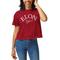 Women's League Collegiate Wear Maroon Elon Phoenix Pennant Clothesline Cropped T-Shirt