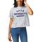 Women's League Collegiate Wear Ash Yale Bulldogs Wordmark Clothesline Cropped T-Shirt