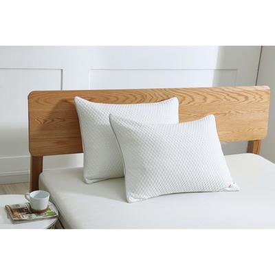 Cooling Knit Bed Pillow with Nano Feather Fill and Removable Cover by St. James Home in White (Size JUMBO)