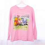 Disney Tops | Disney Store Winnie The Pooh Shirt Xl Pink Long Sleeve T-Shirt Tigger Piglet | Color: Blue/Pink | Size: Xl