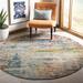 White 36 x 0.45 in Area Rug - Trent Austin Design® Harrill Abstract Teal/Orange Area Rug | 36 W x 0.45 D in | Wayfair