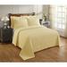 Latitude Run® Galva Standard Stripe Pattern Coverlet/Bedspread w/ Sham Set Chenille/Cotton in Yellow | Twin Bedspread + 1 Standard Sham | Wayfair