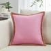 Gracie Oaks Darner Cotton 18" Throw Pillow Cover Cotton in Pink | 18 H x 18 W x 1 D in | Wayfair 256224D9AB34497D9703290861658D28