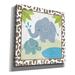 Indigo Safari 'Safari Fun Elephant' By Moira Hershey Canvas in Blue/Green | 18 H x 18 W x 0.75 D in | Wayfair 986DF2CA19EB4B059B886A1DDC48215B